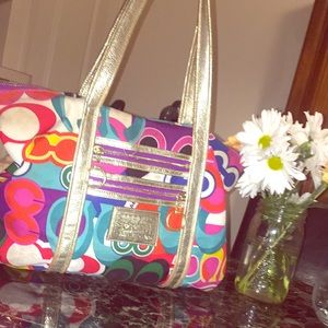 Coach poopy large shoulder bag